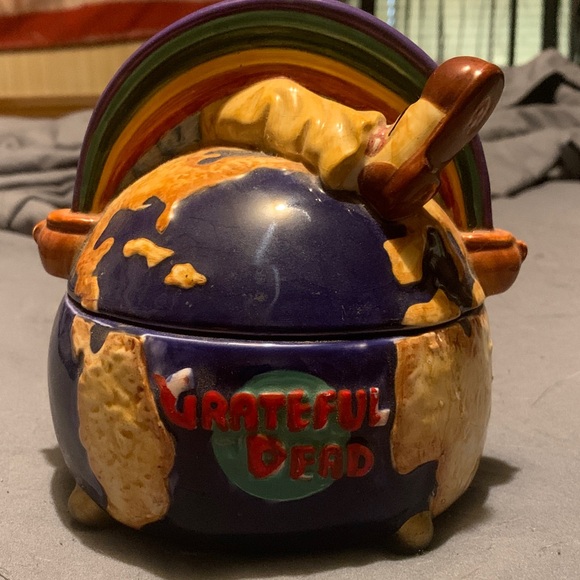 Grateful Dead Multicolor Ceramic Globe Jar